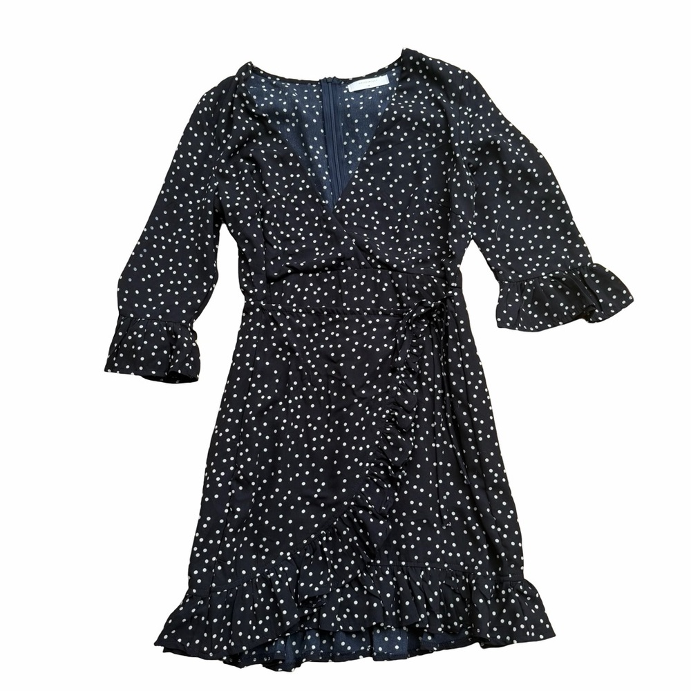 Hello Molly Polka Dot Faux Wrap Dress